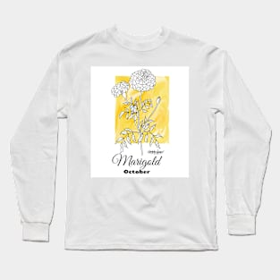 October birth flower - marigold Long Sleeve T-Shirt